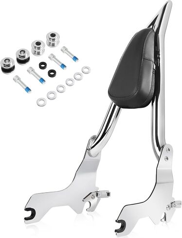 Fat Bob Passenger Backrest Sissy Bar fit for Harley Davidson Softail Fat Bob 114 FXFB FXFBS, 26" Tall Quick Release Detachable Pointed Sissy Bar w/Docking Hardware, Gloss Black 2018-Up in Kuwait