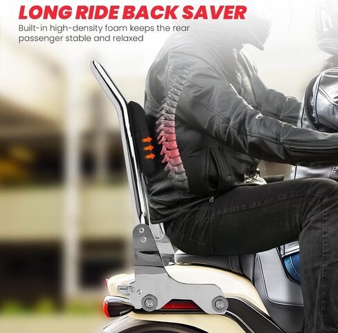 Fat Bob Passenger Backrest Sissy Bar fit for Harley Davidson Softail Fat Bob 114 FXFB FXFBS, 26" Tall Quick Release Detachable Pointed Sissy Bar w/Docking Hardware, Gloss Black 2018-Up in Kuwait