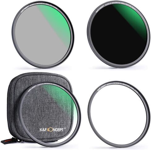 K&F Concept 55mm Magnetic MCUV CPL Fixed ND1000 Magnetic Basic Ring 4-in-1 Lens Filters Kit with 28 Multi-Coatings for Camera Lens (Nano-X Series) in Saudi Arabia