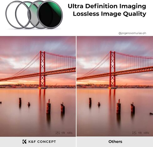 K&F Concept 55mm Magnetic MCUV CPL Fixed ND1000 Magnetic Basic Ring 4-in-1 Lens Filters Kit with 28 Multi-Coatings for Camera Lens (Nano-X Series) in Saudi Arabia
