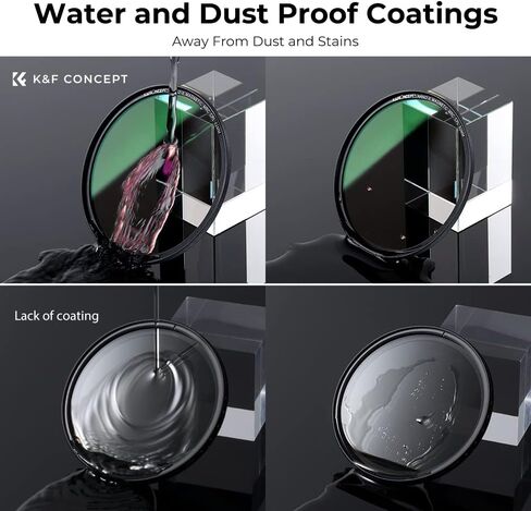 K&F Concept 55mm Magnetic MCUV CPL Fixed ND1000 Magnetic Basic Ring 4-in-1 Lens Filters Kit with 28 Multi-Coatings for Camera Lens (Nano-X Series) in Saudi Arabia