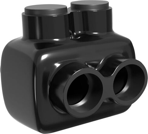 مدخل جانب واحد من OHLECTRIC - منفذان - 4-14 AWG - موصل أسود معزول - سداسي ألين مشقوق - مملوء مسبقًا بمثبط الأكسيد - طلاء الفينيل المطاطي، 6061-T6 ألومنيوم CU9AL in Kuwait