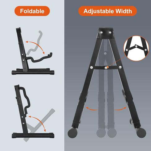 Adjustable Wooden Guitar Stand, A-Frame Folding Holder with Non-Slip Rubber and Soft Foam Arms,Easy Assembly and Portable, For Acoustic Guitar, Electric Bass,Violin, Viola,Cello,Protect Instrument in Saudi Arabia