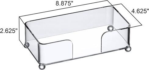 حامل مناديل غداء أكريليك مذهل من آبي (6.5 بوصة × 6.5 بوصة)، موزع مناديل بلاستيكي مع وسادات مضادة للانزلاق، حامل مناديل شفاف، رائع لطاولة المطبخ، وطاولة الطعام، ومنضدة الحمام، والمزيد in Kuwait