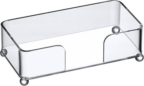 حامل مناديل غداء أكريليك مذهل من آبي (6.5 بوصة × 6.5 بوصة)، موزع مناديل بلاستيكي مع وسادات مضادة للانزلاق، حامل مناديل شفاف، رائع لطاولة المطبخ، وطاولة الطعام، ومنضدة الحمام، والمزيد in Kuwait