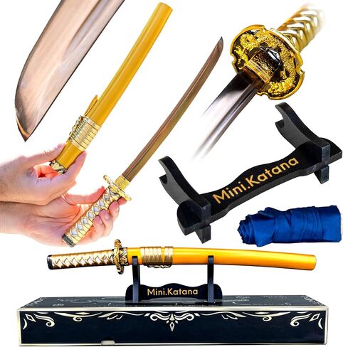 Like-Original Mini Katana - 15" Hand-Made Semi-Sharp 1095 Carbon Stainless Steel Real Katana Sword in Saudi Arabia