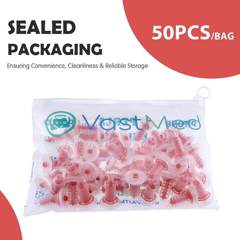 50PCs Dental Grade Dental 76mm Blue/White Impression Mixing Tips by VASTMED | Mixing Tips for Dental Temporary Crowns Material Mix in Kuwait