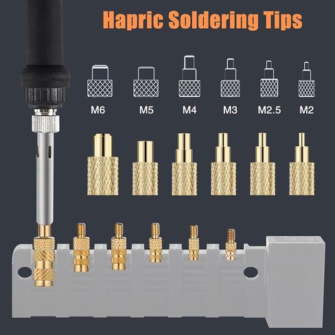 432 Pcs Threaded Inserts for Plastic Heat Set Insert M2 M2.5 M3 M4 M5 M6 Brass Metric Knurled Nuts Kit for 3D Printing Automotive Plastic Shell in Kuwait