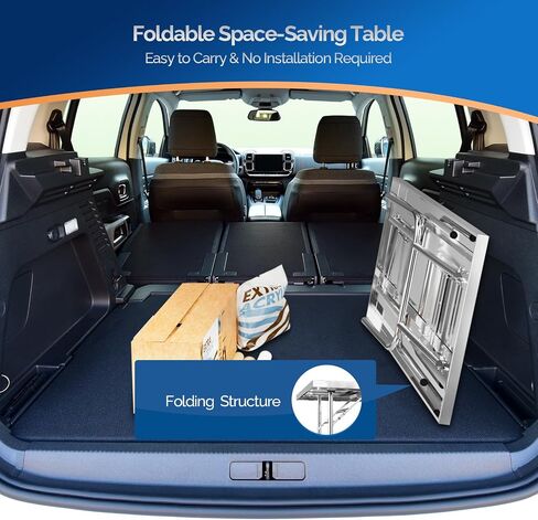 ROVSUN Stainless Steel Folding Table 48 x 24 Inches, Portable Commercial Folding Prep Table with Undershelf, NSF Heavy Duty Foldable Table for Home Kitchen Restaurant Hotel Outdoor Camping Picnic in Saudi Arabia