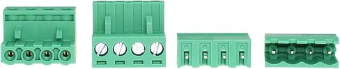15PCS Green PA66 Plastic 4 Pins 5.08mm Pitch Male Female DIY PCB Mounting Screw Wiring Terminal Connector for Electronic Device Communication Equipment Instrumentation in Saudi Arabia