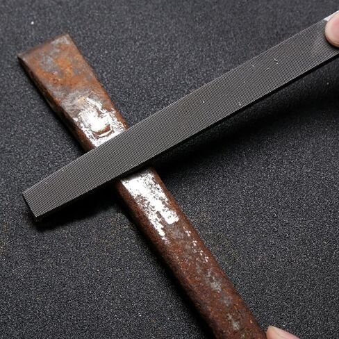 مجموعة ملفات شديدة التحمل مكونة من قطعتين مقاس 8 بوصات من KALIM - ملفات فولاذية صلبة عالية الكربون مسطحة/نصف دائرية مع مقابض مضادة للانزلاق، متوسطة الخشونة، مناسبة للخشب/المعدن/النموذج/التشكيل in Kuwait