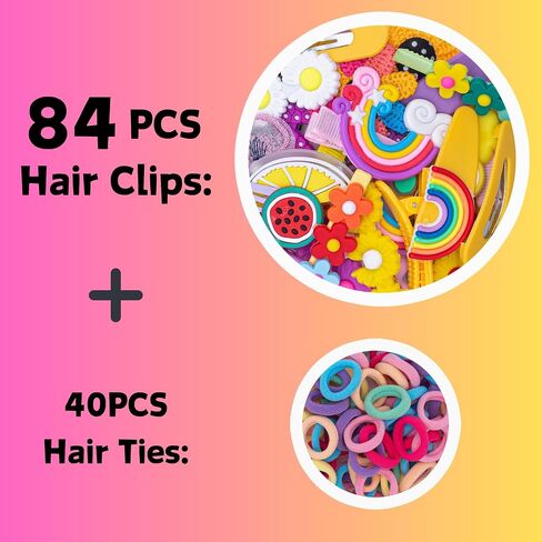 15PCS Hair Accessories for Girls Little Girl Hair Clips Barrettes for Baby Toddler Teens Women Kids Cute Candy Colorful Flower Gift for 4-12 Ages (Hair Accessories for Girls) in Kuwait