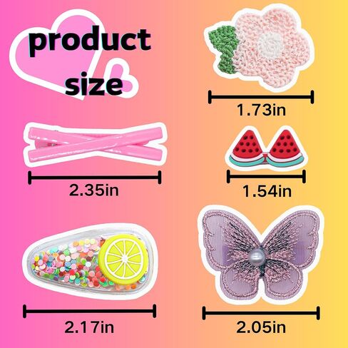 15PCS Hair Accessories for Girls Little Girl Hair Clips Barrettes for Baby Toddler Teens Women Kids Cute Candy Colorful Flower Gift for 4-12 Ages (Hair Accessories for Girls) in Kuwait