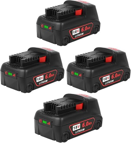 18v Battery 4Pack Replacement for Milwaukee M18 Battery 6.5Ah,High-Capacity Batteries Compaitble with Milwaukee Tools and Charger,2024 Version/New Patented in Saudi Arabia
