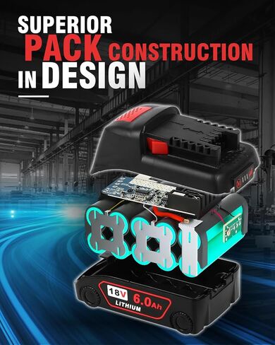 18v Battery 4Pack Replacement for Milwaukee M18 Battery 6.5Ah,High-Capacity Batteries Compaitble with Milwaukee Tools and Charger,2024 Version/New Patented in Saudi Arabia