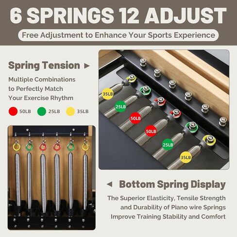Pilates Reformer Foldable, Portable Pilates Reformer & Equipment for Home Use and Gym Workout, Pilates Reformer with Noise Reducing Roller System in Saudi Arabia