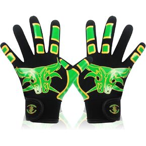 Youth Baseball Softball Batting Gloves - Green Bull Sport Baseball Batting Gloves, Breathable Stretchy Firm Grip Softball Batting Gloves for Kids Girls Boys Batting Cage Batting Practice Games