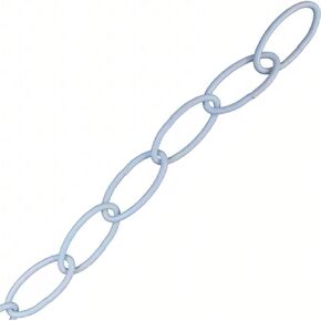 36 inches Long 11 Gauge Steel Chain Extension for Hanging Plants Strong Hold with S-hook for connection, Max Load of 40 Pounds (1 Pack, White)