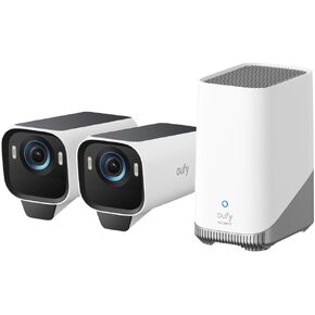 eufy Security eufyCam S3 Pro 3-Cam Kit, Solar Camera Outdoor Wireless, MaxColor Night Vision, 4K Security Camera with Solar Panel, Face Recognition AI, Local Storage, No Monthly Fee (Renewed)