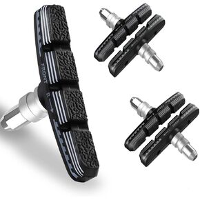 AGPTEK Bike Brake Pads, V-Brake Pads, 70mm Brake Blocks Set for Front and Back Wheel, Mountain Bicycle Disc Brakes, No Noise No Skid