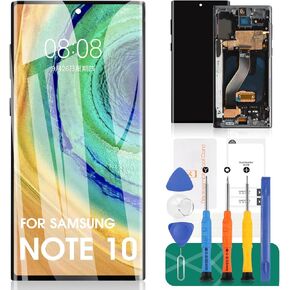 OLED Screen Replacement for Samsung Galaxy Note 10 Lite LCD Screen for SM-N770F SM-N770F/DS LCD Display for Samsung Note 10 Lite Touch Digitizer Assembly Repair Kits with Frame (with Fingerprint