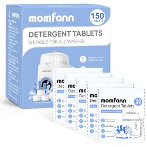 150 Professional Deep Cleaning Detergent Tablets for All Baby Bottle Washers, Washer Tablets for Bottle Washer and Sterilizer and Dryer, Easy to Use
