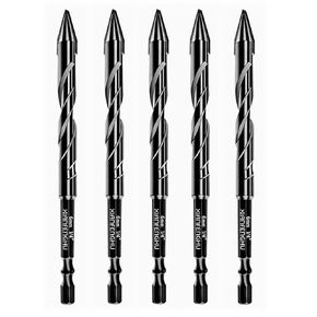 High strength bevel special eccentric twist drill bit Set 5pcs Hard High Speed Tungsten steel M35 Masonry Concrete bit Set for Stone/Glass/Marble/Tile/Wood (6 6 8 10 12) (Silver)