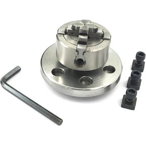 Buyohlic Small Chuck 70 mm 4 jaws dog independent chuck Thread M14 x 1