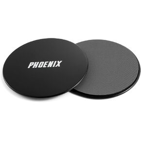 Phoenix Fitness Core Sliders - Dual Sided Gliding Discs for Carpet & Hard Floors for Abdominal and Full Body Exercises at Home or Gym