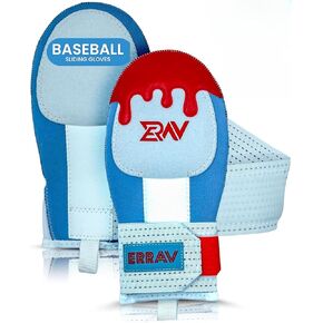 Sliding Mitt Youth, Baseball Softball Sliding Gloves for Youth Adult, Neoprene Baseball Sliding mitt, Hand Wrist Protective Baseball Hand Guard Elastic Compression Strap (Blue&Red)