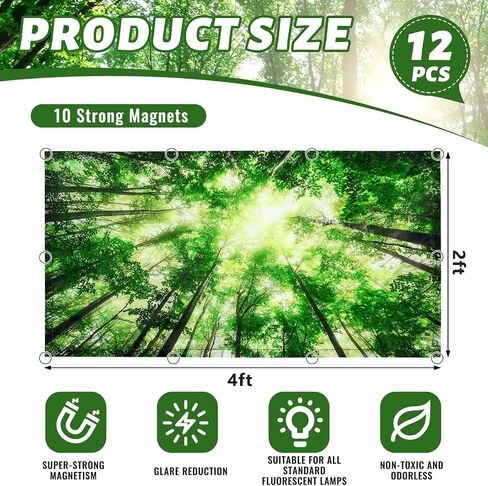 12 Pcs Classroom Fluorescent Light Covers Bulk, Seasons Forest in Saudi Arabia