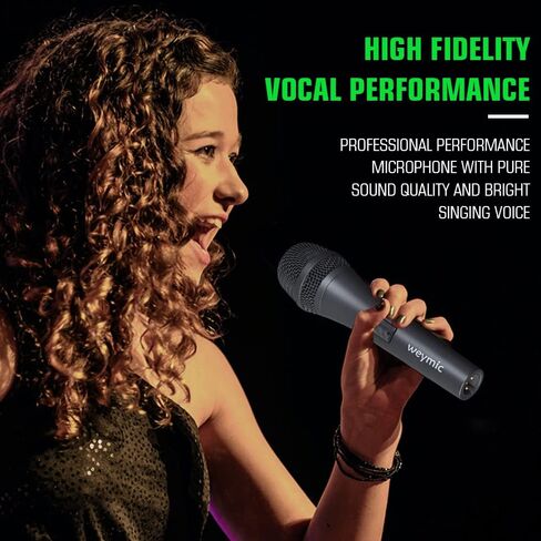 Wm80 Classic Style Dynamic Vocal Instrument with Clean Sound,Metal Body Microphone/w Cable 16.4ft XLR to 1/4'' in Saudi Arabia
