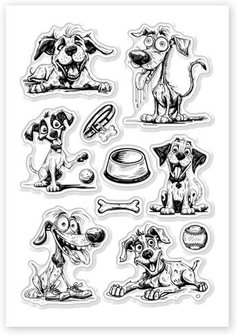 GLOBLELAND French Bulldog Dogs Clear Stamps Animals Puppy Words Transparent Rubber Seal Stamps Dog and Friend Rubber Stamps for DIY Scrapbooking Photo Album Decorative Cards Making 6.3×4.33inch in Saudi Arabia