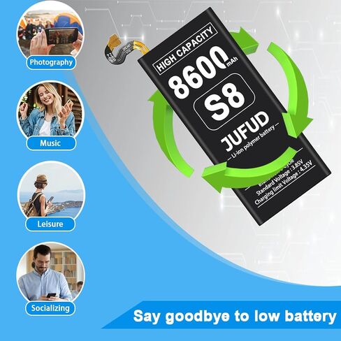 [رفض السعة الزائفة] بطارية بديلة بقدرة 3840 مللي أمبير في الساعة لجهاز iPhone 8 Plus، [إصدار جديد] بطاريات ليثيوم بوليمر 0 دورة (النماذج: A1864، A1897، A1898) مجموعة أدوات إصلاح كاملة وتعليمات. in Saudi Arabia