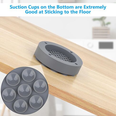 Pack of 8 Anti Vibration Silicone Pads for Washing Machine, Vacuum Suction Cups Keep Washing Machine in Place, Prevent Your Washer and Dryer Set from Shaking, Walking, Reduce Noise and Protect Floor in Saudi Arabia