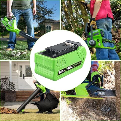 عبّارة 1 حزمة 6.0AH 40V استبدال بطارية الليثيوم لـ Greenworks 40V G-Max 29472 29462 29252 20202 22262 25312 20302 20672 25302 24252 24282 أدوات الطاقة اللاسلكية الأدوات الليثيوم-أيون in Saudi Arabia