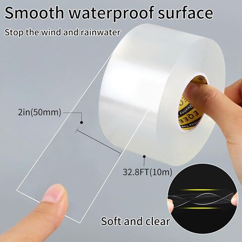 Window Seal Strip Tape for Winter Clear,1in x 32.8FT, Weather Stripping Sealing Insulation Tape for Windows and Door, Window Frame Sealer Draft Blocker Doors Seals Strips, 0.5mm Thick in Kuwait