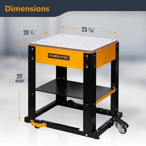 POWERTEC Tool Stand with Wheels, Casters & Melamine MDF Table Top, Power Tool Stand for Miter Saw, Drill Press, Belt Sander, Bench Grinder, Band Saw, Scroll Saw, Planer (UT1008V) in Saudi Arabia
