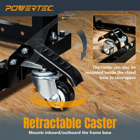 POWERTEC Tool Stand with Wheels, Casters & Melamine MDF Table Top, Power Tool Stand for Miter Saw, Drill Press, Belt Sander, Bench Grinder, Band Saw, Scroll Saw, Planer (UT1008V) in Saudi Arabia