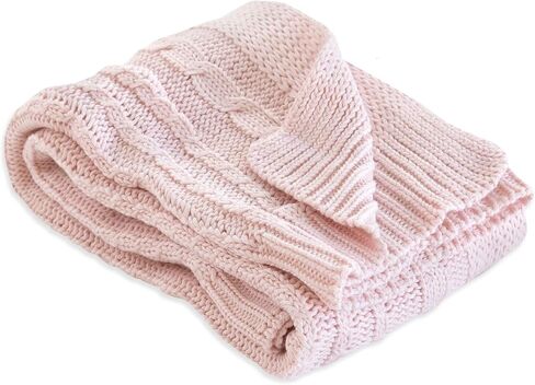 Burt's Bees Baby Infant Blanket, Cable Knit, Made with 100% Soft Breathable Organic Cotton, Nursing Blankets, Machine Wash Baby Newborn Essentials, Size 30 x 40 Inch in Saudi Arabia