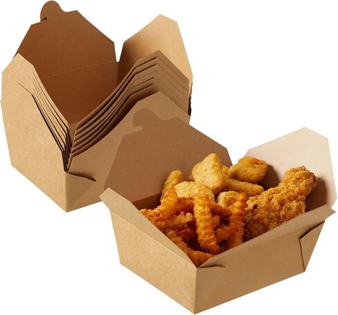 Kraft Paper To Go Boxes, Take Out Food Containers Greaseproof and Heavy Duty, Disposable To Go Containers for Restaurant, Catering and Party (75oz, 200pack) in Saudi Arabia