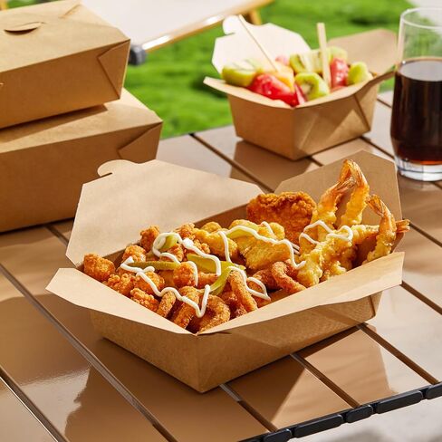 Kraft Paper To Go Boxes, Take Out Food Containers Greaseproof and Heavy Duty, Disposable To Go Containers for Restaurant, Catering and Party (75oz, 200pack) in Saudi Arabia