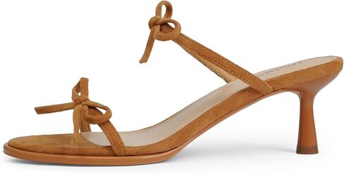Modatope Two Strap Bow Tie Kitten Heel Sandals for Women Rounded Open Toe Heeled Sandals Women in Saudi Arabia