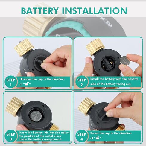 [2 Pack] RESTMO Water Flow Meter, 360° Rotatable Control Panel and Brass Inlet & Outlet, Measure Gallon/Liter Consumption and Flow Rate, for Garden Hose Nozzle Watering, RV Water Tank Filling in Saudi Arabia