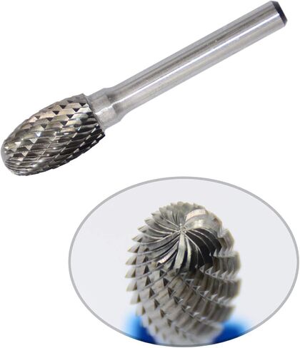 SE-5L6 Tungsten Carbide Burr Lengthened Rotary File Oval Egg Shape Double Cut with 1/4''Shank for Die Grinder Drill Bit in Kuwait