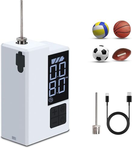 Electric Ball Pump, Portable Sports Air Pump Inflation and Deflation, Ball Pump for Sports Balls, Basketball Pump with Needle, Automatic Ball Pump for Soccer, Basketball, Volleyball, Rugby Ball in Saudi Arabia