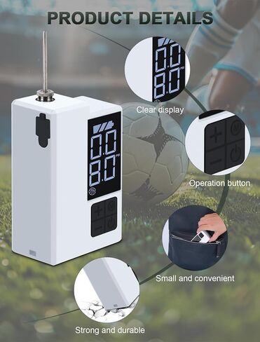 Electric Ball Pump, Portable Sports Air Pump Inflation and Deflation, Ball Pump for Sports Balls, Basketball Pump with Needle, Automatic Ball Pump for Soccer, Basketball, Volleyball, Rugby Ball in Saudi Arabia