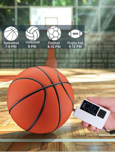 Electric Ball Pump, Portable Sports Air Pump Inflation and Deflation, Ball Pump for Sports Balls, Basketball Pump with Needle, Automatic Ball Pump for Soccer, Basketball, Volleyball, Rugby Ball in Saudi Arabia