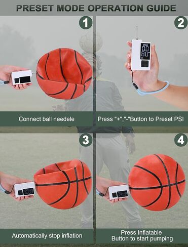 Electric Ball Pump, Portable Sports Air Pump Inflation and Deflation, Ball Pump for Sports Balls, Basketball Pump with Needle, Automatic Ball Pump for Soccer, Basketball, Volleyball, Rugby Ball in Saudi Arabia