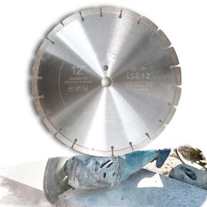14 Inch Diamond Concrete Saw Blade, Segmented Masonry Blade with 1"-20mm Arbor,General Purpose Cement Blade Dry/Wet Cutting Concrete, Granite,Stock, Masonry, Brick, Block. (1, 14 Inch)